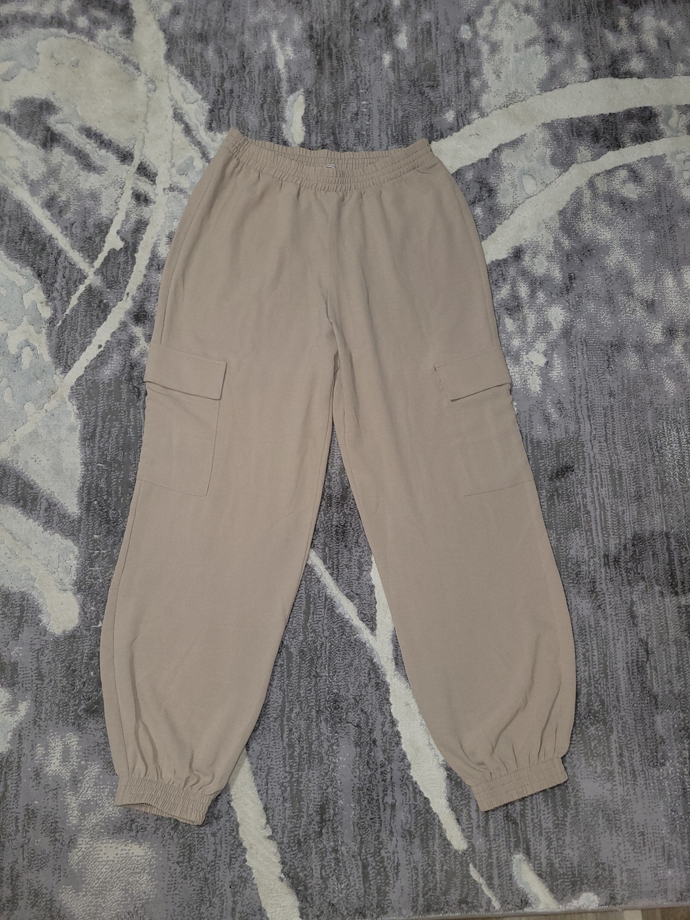 Zara Tan Lightweigt High Rise Women Joggers Pants Size M